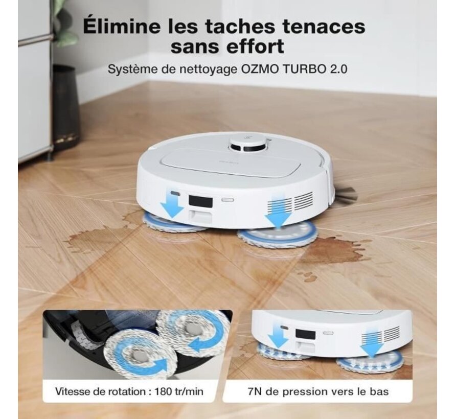 Ecovacs N30 Pro Omni Robotstofzuiger – 10.000Pa Zuigkracht, Automatisch Leegstation & Warmwaterreiniging