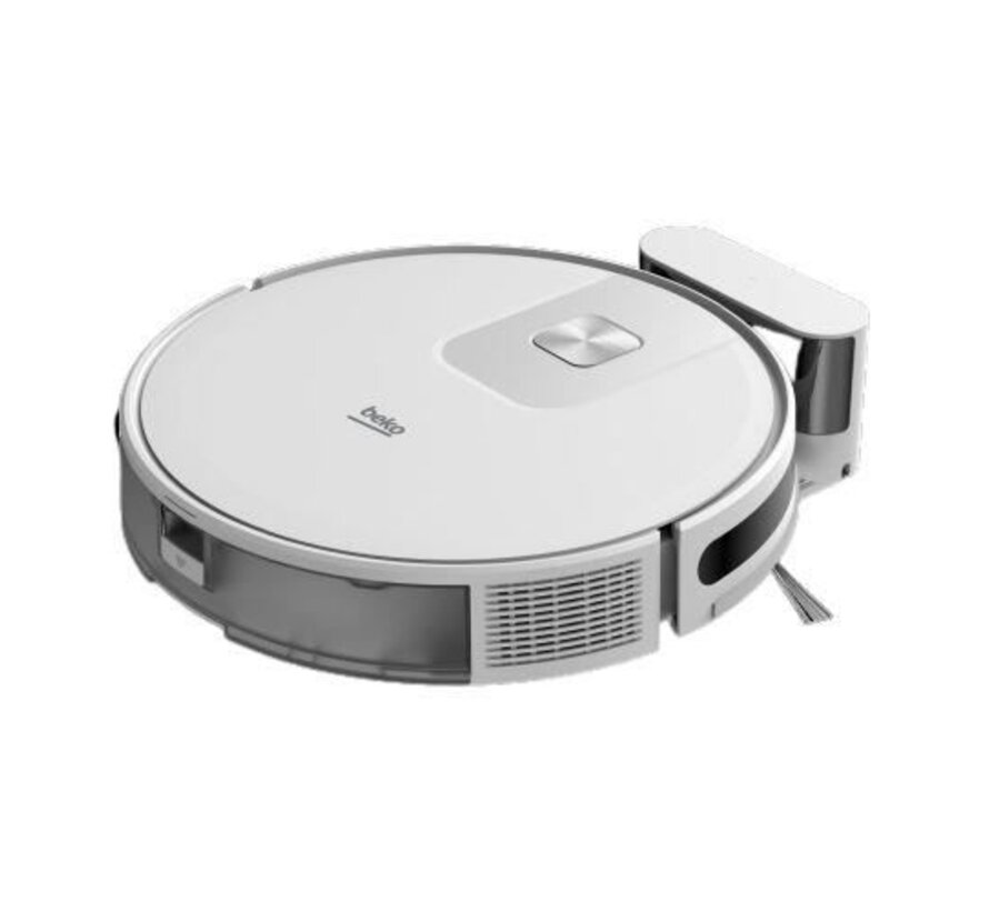Beko VRR60314VW Robotstofzuiger – 2-in-1 Stofzuigen & Dweilen, 2000Pa Zuigkracht, 150 min Batterijduur