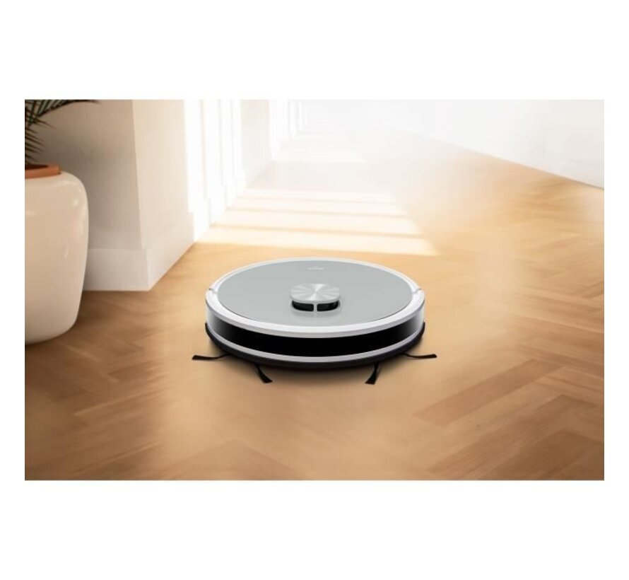 Medion X21 SW Robotstofzuiger met Afvoerstation – 2-in-1 Stofzuigen & Dweilen met Lasernavigatie
