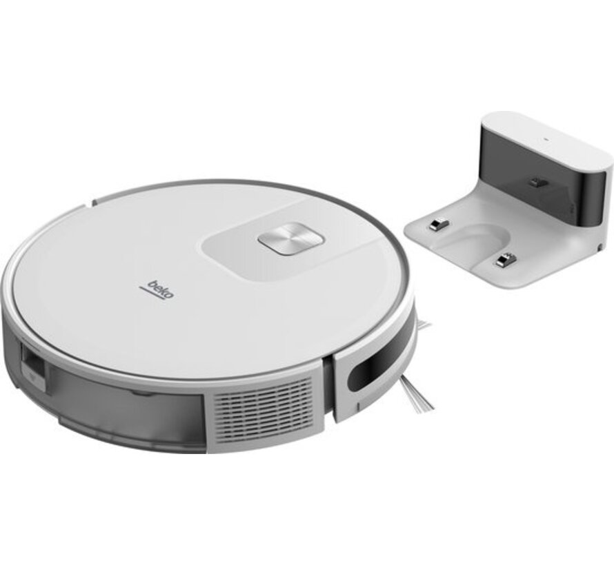 Beko VRR60314VW Robotstofzuiger – 2-in-1 Stofzuigen & Dweilen, 2000Pa Zuigkracht, 150 min Batterijduur