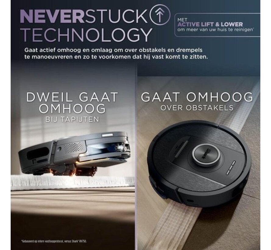 Shark PowerDetect NeverTouch Pro 2-in-1 Robotstofzuiger en Mop – Automatisch Leeg- en Reinigingssysteem