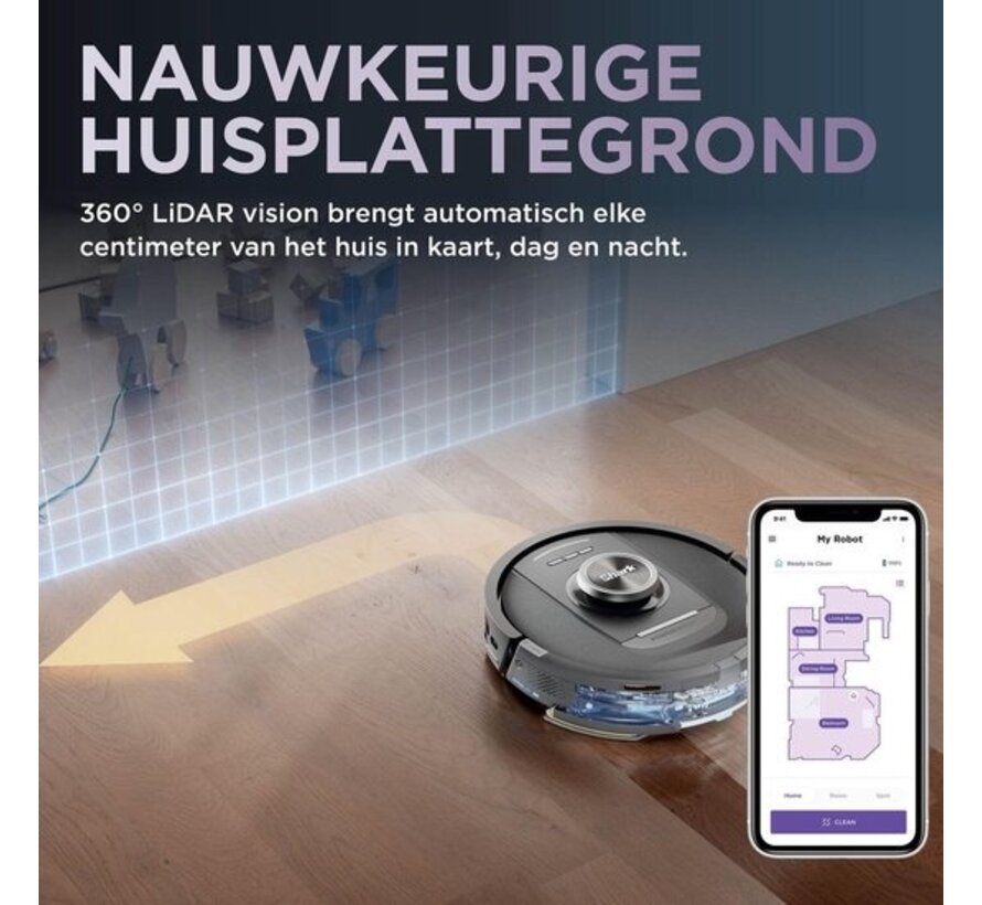 Shark PowerDetect NeverTouch Pro 2-in-1 Robotstofzuiger en Mop – Automatisch Leeg- en Reinigingssysteem
