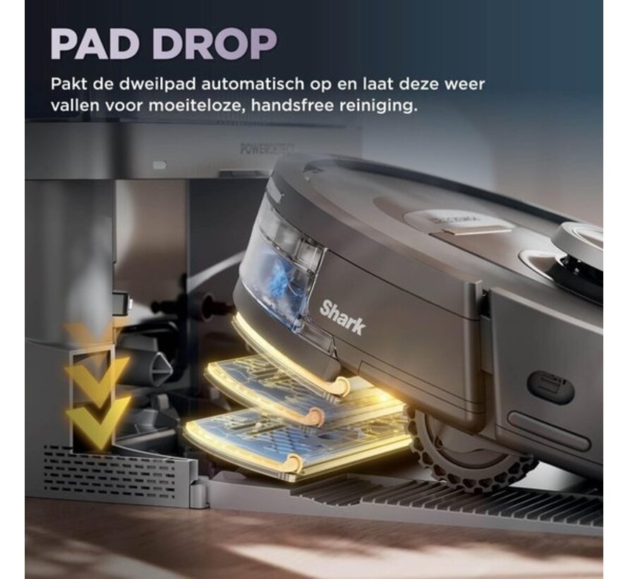 Shark PowerDetect NeverTouch Pro 2-in-1 Robotstofzuiger en Mop – Automatisch Leeg- en Reinigingssysteem