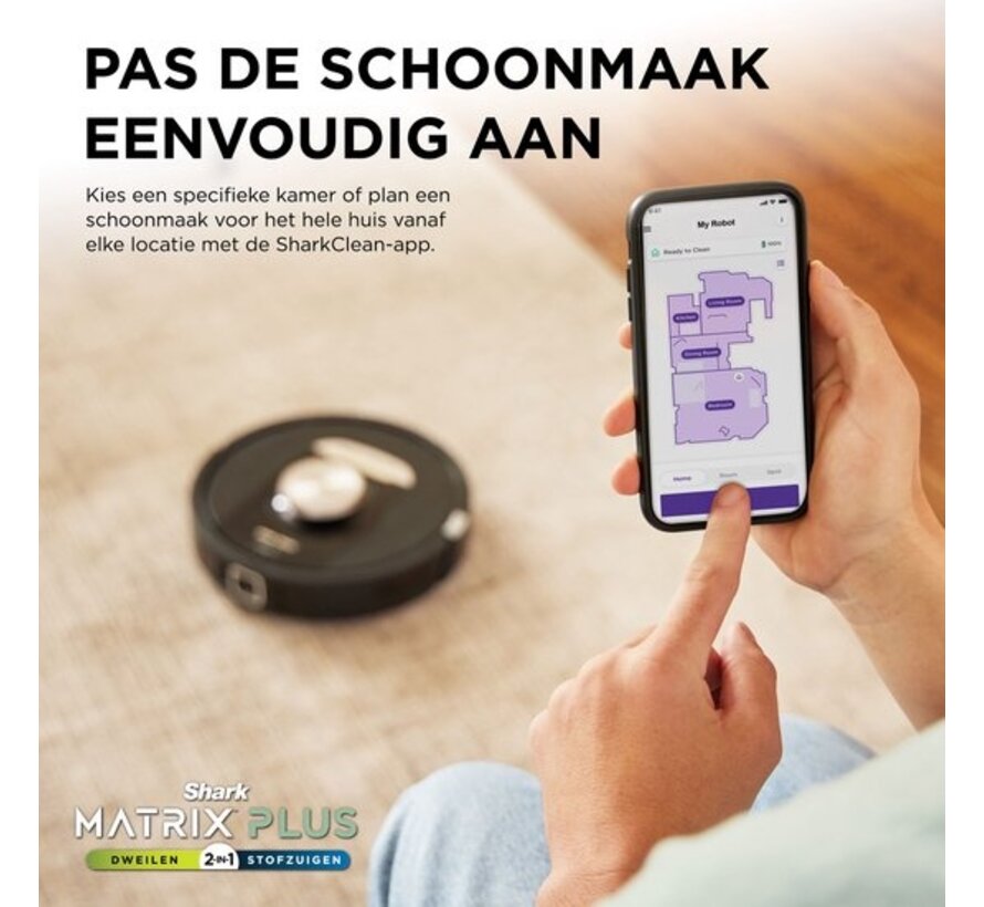 Shark Matrix Plus 2-in-1 Robotstofzuiger met Dweilfunctie – 360° LiDAR Navigatie & Zelfreinigend Laadstation