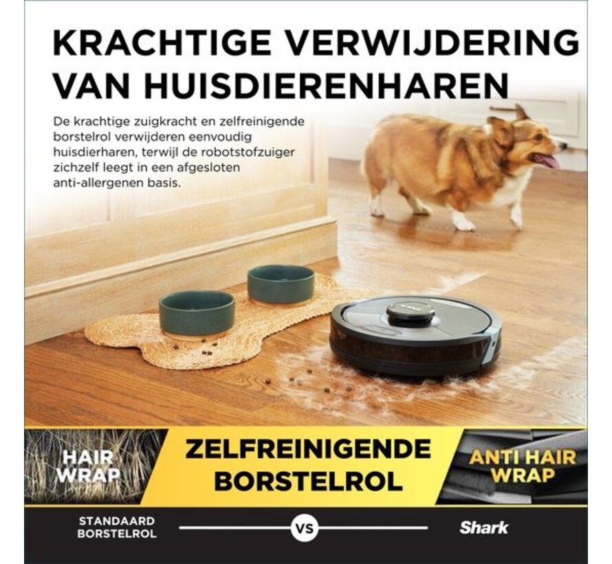 Shark Matrix Plus 2-in-1 Robotstofzuiger met Dweilfunctie – 360° LiDAR Navigatie & Zelfreinigend Laadstation