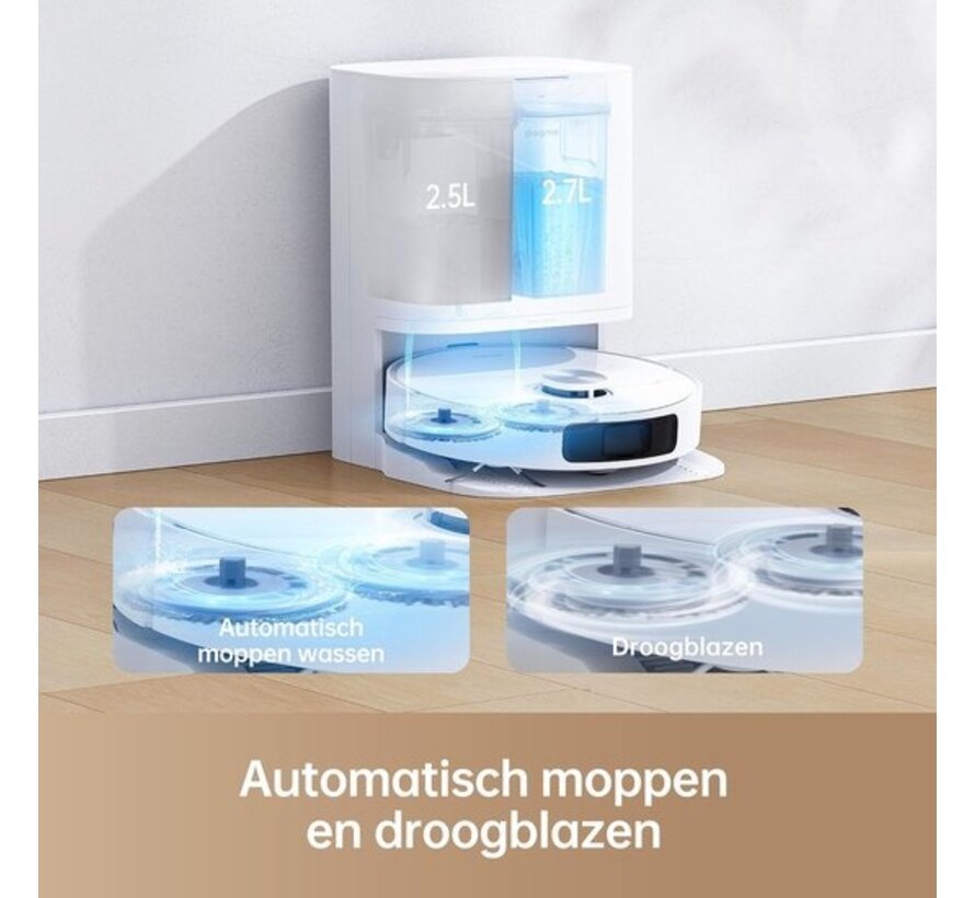 Dreame L10 Prime Robotstofzuiger – 4000Pa Zuigkracht, 210 min Autonomie & Zelfreinigende Mop