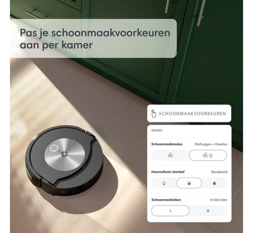 iRobot Roomba Combo j7+ – 2-in-1 Robotstofzuiger met Dweilfunctie, Objectdetectie & Automatische Vuilafvoer