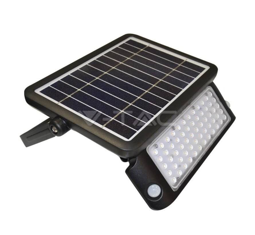 10W solar bouwlamp zwart