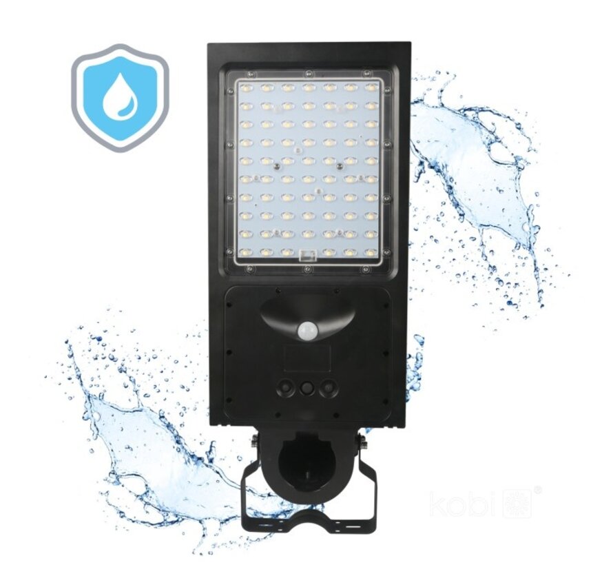LED Straatlamp 30W met ingebouwd zonnepaneel en accu - IP65 met bewegingssensor en remote