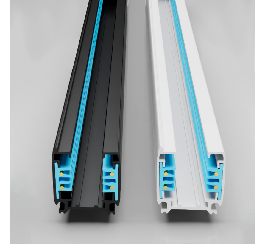 3-Fase Spanningsrail Zwart 150 cm – Professionele Opbouwrail voor LED Railspots