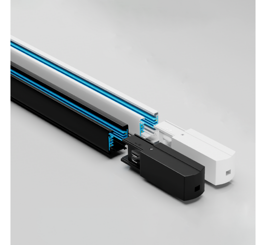 3-Fase Spanningsrail Zwart 150 cm – Professionele Opbouwrail voor LED Railspots