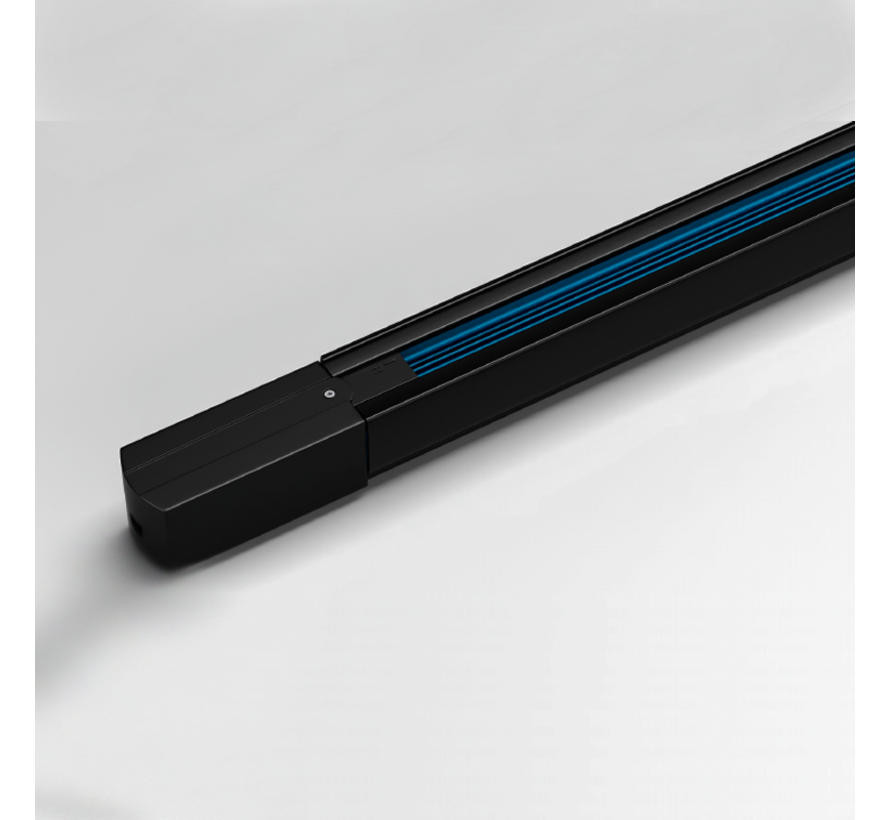 3-Fase Spanningsrail Zwart 150 cm – Professionele Opbouwrail voor LED Railspots