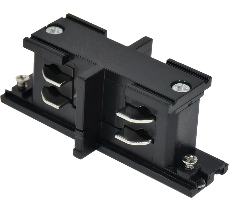 I-Middenconnector / Middenvoeding voor 3-Fase Spanningsrails – Compact - Zwart