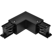 L-Connector voor 3-Fase Spanningsrails – Hoekkoppeling – Zwart