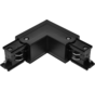 L-Connector voor 3-Fase Spanningsrails – Hoekkoppeling – Zwart