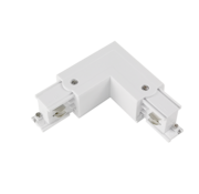 L-Connector voor 3-Fase Spanningsrails – Hoekkoppeling – Wit