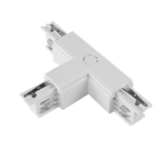 T-Connector voor 3-Fase Spanningsrails – 3-Weg Koppeling – Wit