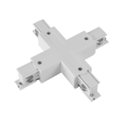 X-Connector voor 3-Fase Spanningsrails – 4-Weg Koppeling – Wit