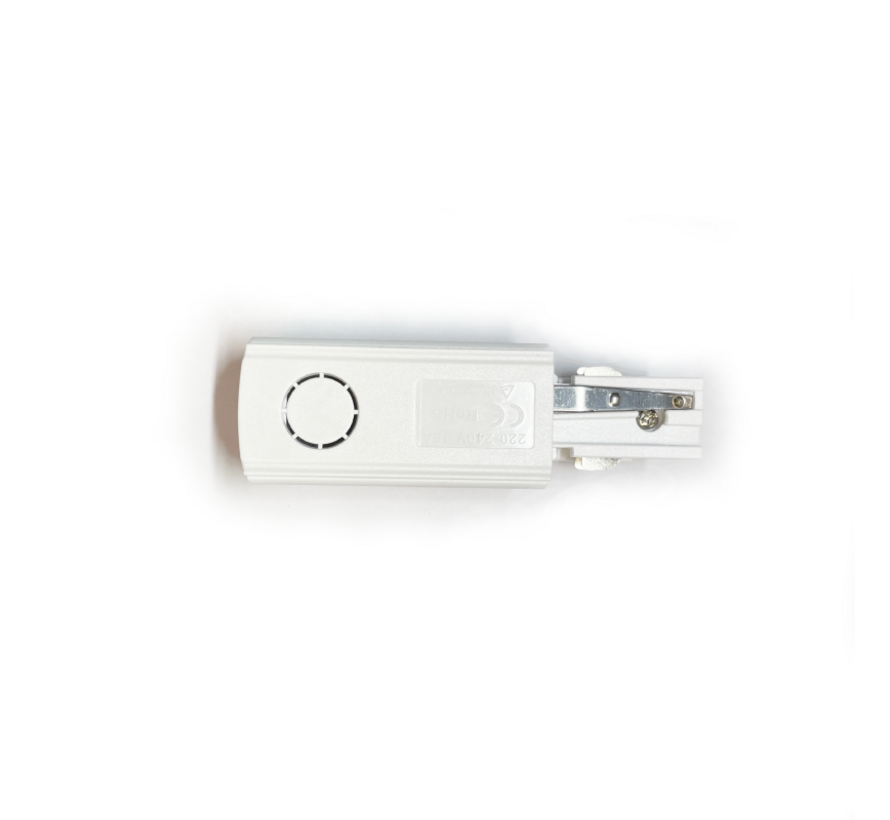 Aansluitblok / Live-End voor 3-Fase Spanningsrails – Wit