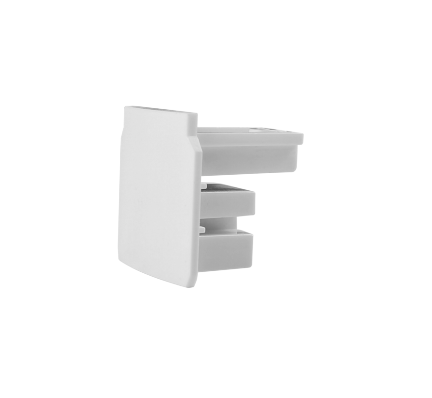 Afsluitkap / Eindplug voor 3-Fase Spanningsrails – Wit