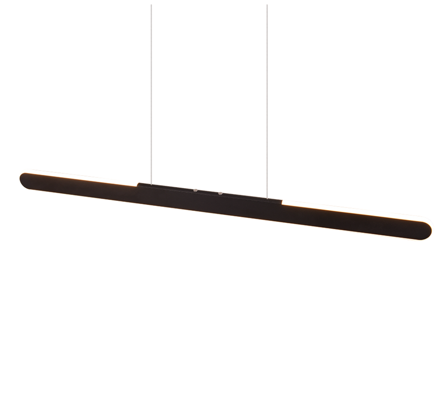 TRIO Helios LED hanglamp – mat zwart – 100 cm – 28W 3300 lm 2700–6500K