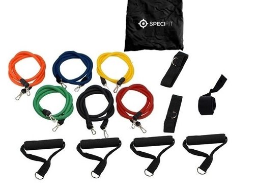 Fitness Elastiek Set XL - Extra sterke weerstandselastieken en 2 sets handgrepen