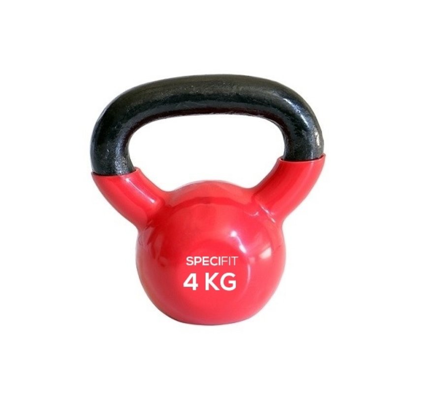 agentschap aankomen aspect Kettlebell 4 KG - Gietijzer / Vinyl Coating - Gratis E-book - ThuisfitnessXL