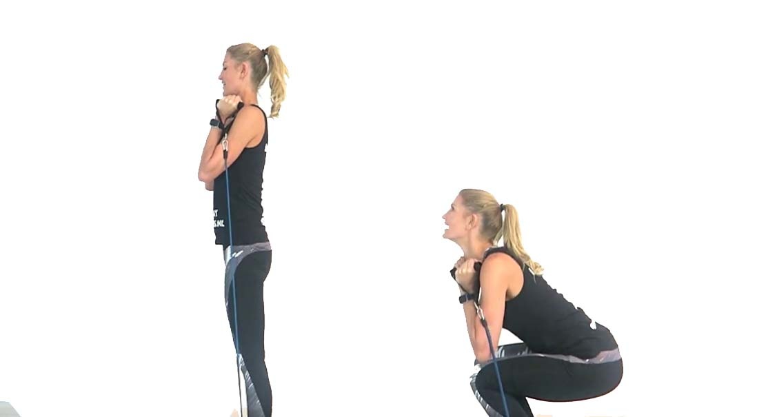 squats en billen fitness elastiek
