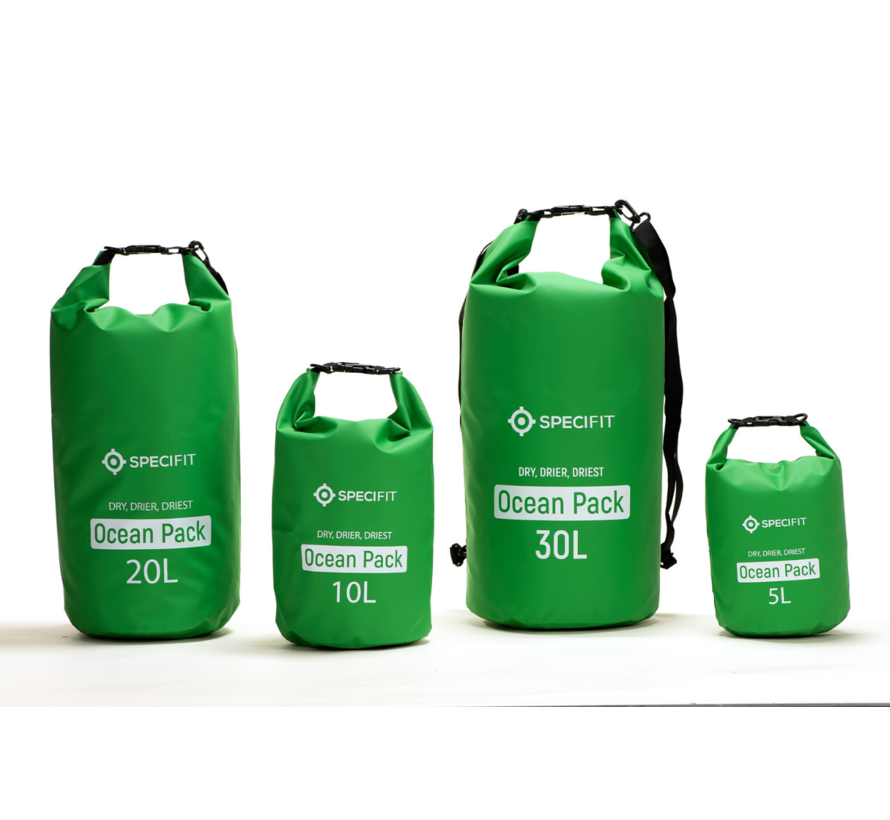 Specifit Ocean Pack 10 Liter - Drybag - Waterdichte Tas - Droogtas Groen