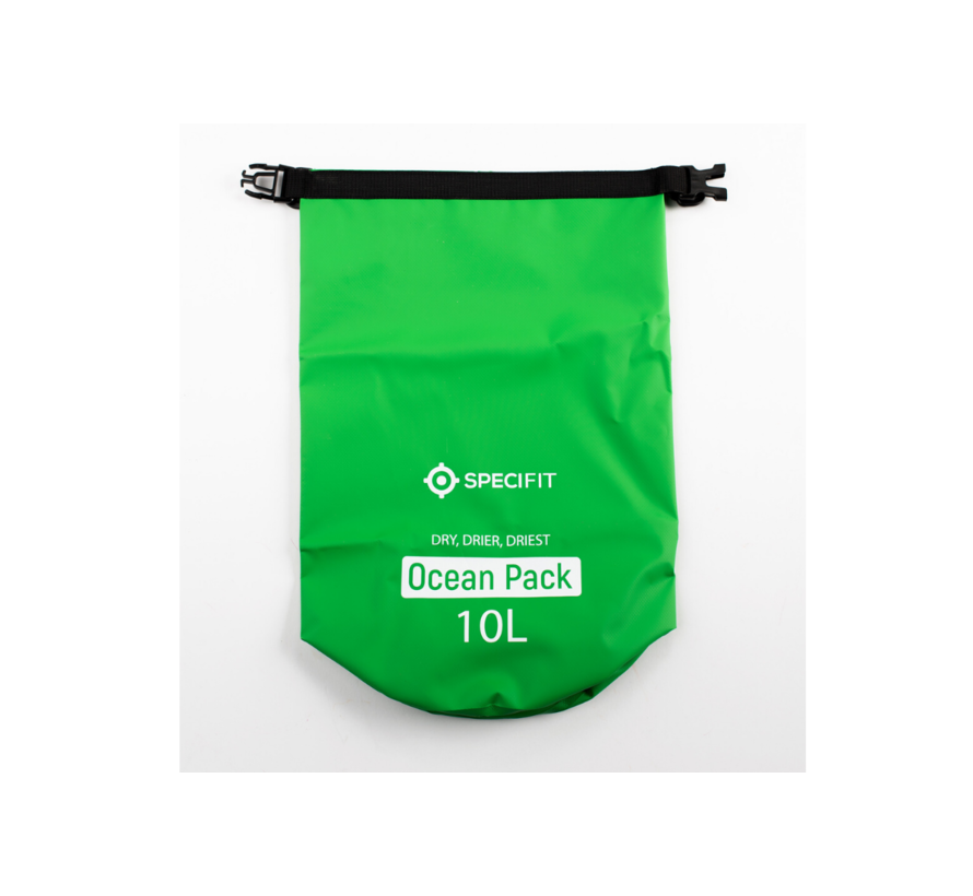 Specifit Ocean Pack 10 Liter - Drybag - Waterdichte Tas - Droogtas Groen