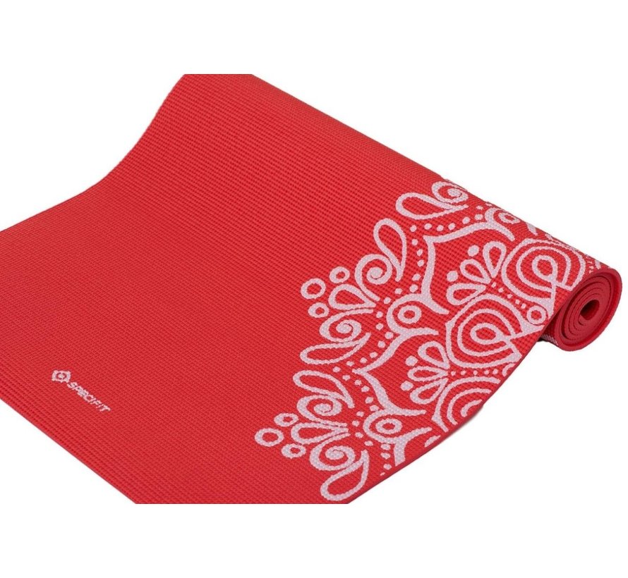 Specifit Yogamat Marrakech Rood - Fitnessmat 170 x 60 cm met Opdruk