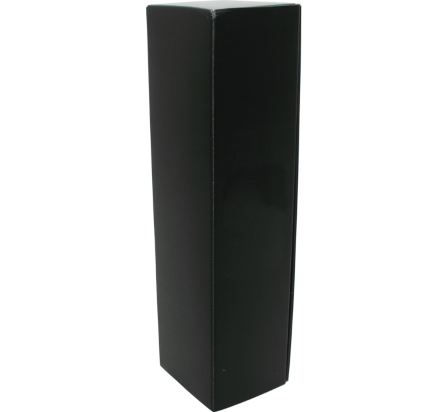 Luxusgeschenkbox - Geeignet für 1 Flasche - 95x100x380mm - schwarz - 50 Stück