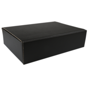 Luxus-Geschenkbox - Geeignet für 3 Flaschen - 36x25,5x9,3cm - schwarz - 25 Stück