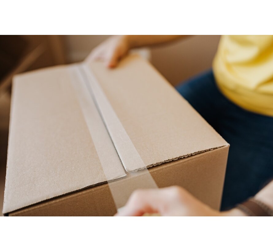 Packband transparent, geräuscharm – Acryl 48 mm x 66 m – Karton mit 36 Rollen