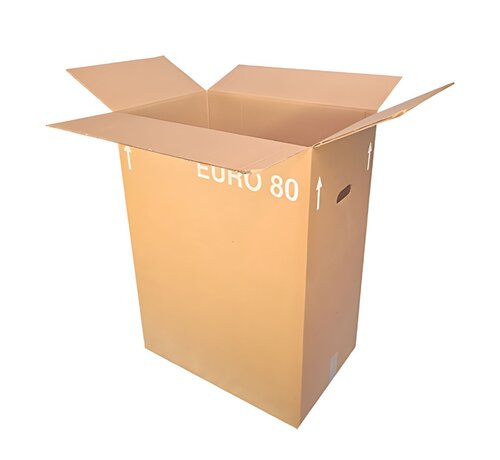 Ganze Eurobox 80 - 60 x 40 x 80 cm - Doppelwellig - Mit Griffen