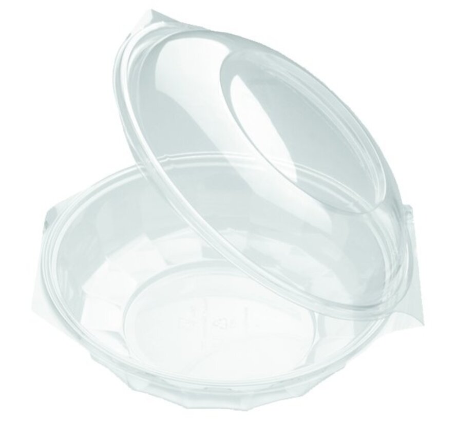 Salatschale rund, transparent, Ø 160 mm – 750 ml – 300 Stück
