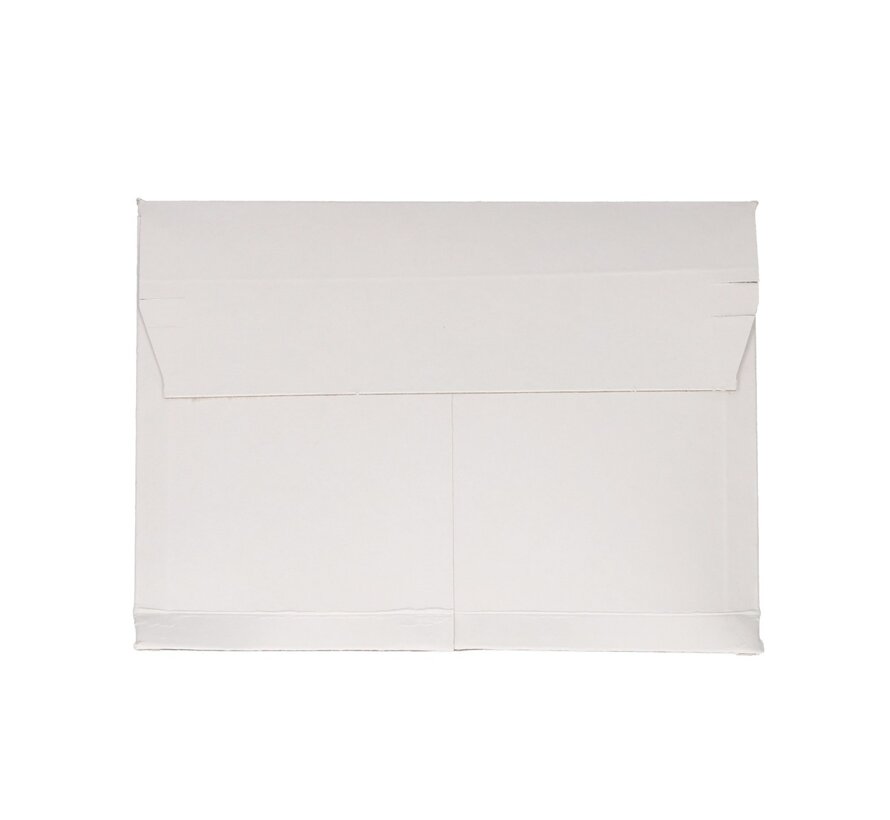 Versandtasche, Öffnung an der Längsseite – 250 x 175 x 30 mm – weiß – mit Aufreißstreifen – Bündel mit 100 Stück