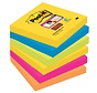 Post-it Super Sticky Notes Carnival - 76 x 76 mm - Packung mit 6 Blöcken - 90 Blatt pro Block