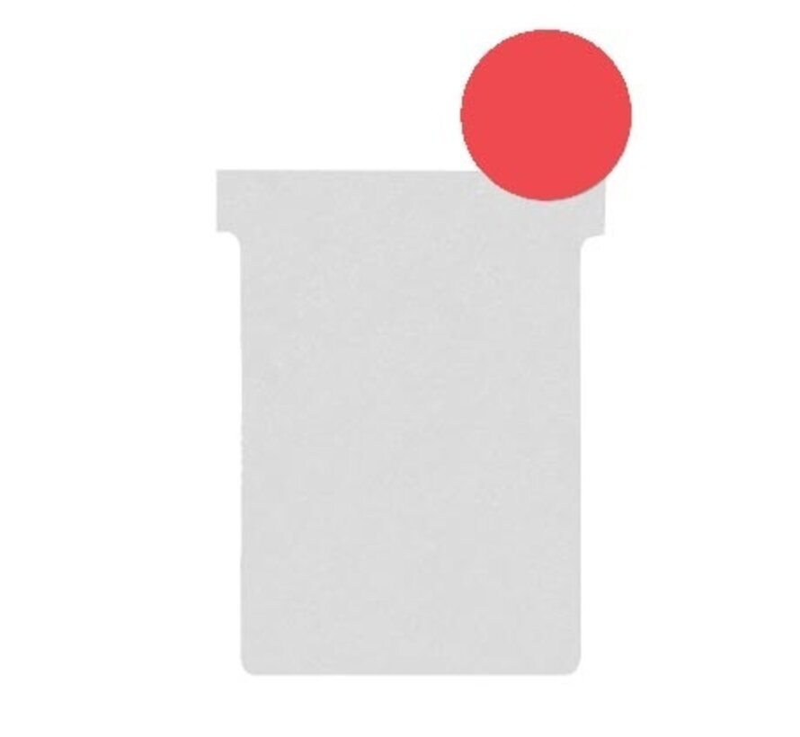 Nobo T-Planbordkarten - Index 2 - 85 x 60 mm - Rot