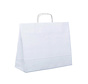 Papiertaschen – 54 x 14 x 44 cm – Gedrehte Kordel oder flacher Griff – Karton mit 200 Taschen