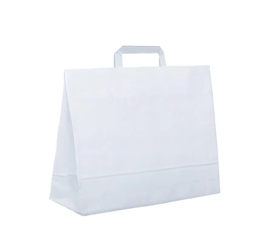 Papiertüten - 54 x 14 x 44 cm - Gedrehte Kordel oder Flacher Griff - 200 Stück