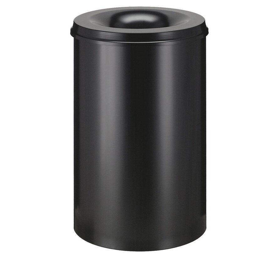 V-part - flammenlöschender Papierkorb - 110 l - schwarz