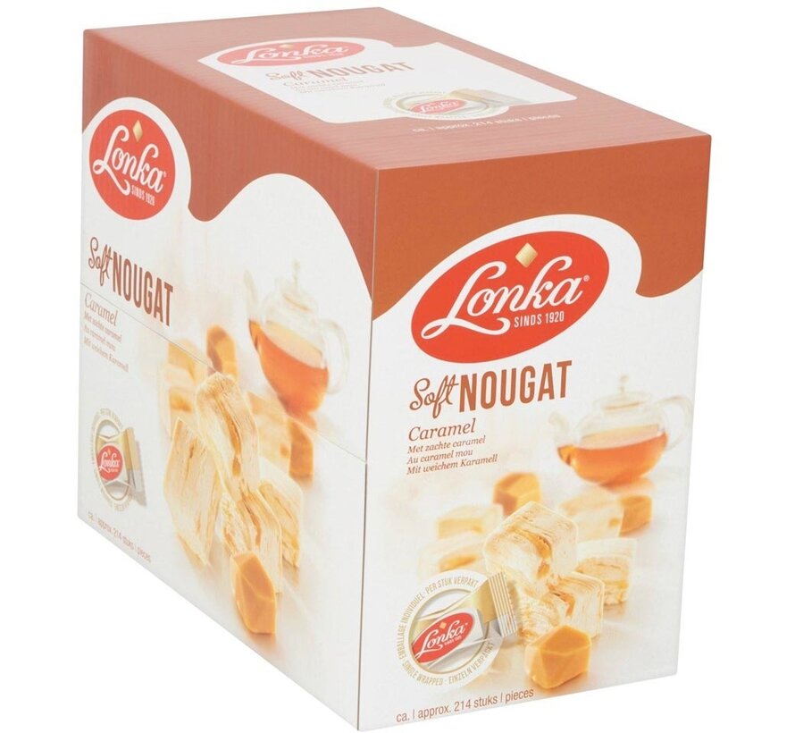 Lonka - Nougat - 214 Stück - einzeln verpackt - Karamell