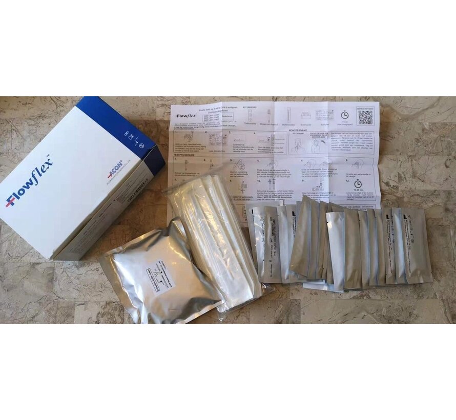 ACON Flow Flex Selbsttest Box mit 25 Stück - RIVM Genehmigt