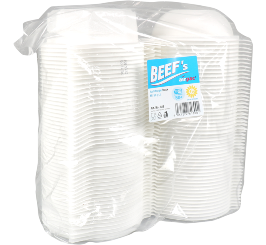 PP-Thermo - Hamburger-Box - Ø138mm - weiß - 500 Stück