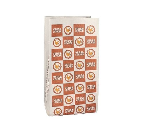 Gefütterte Beutel - 17x8x29cm - FRISCH & LECKER HUHN - 500 Stück