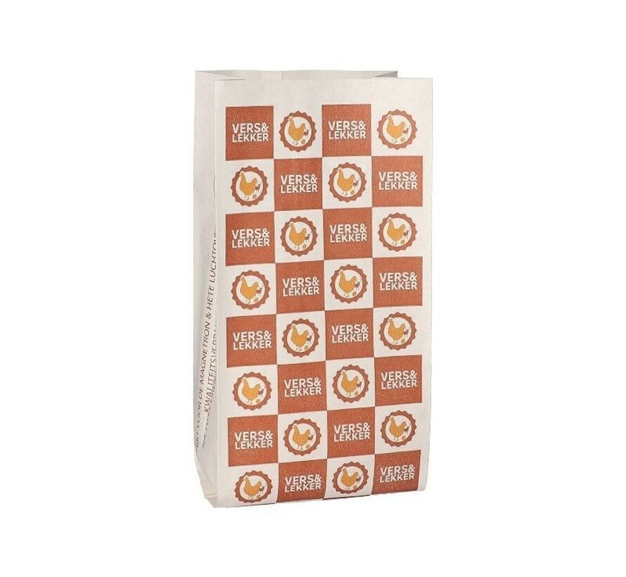 Gefütterte Beutel - 17x8x29cm - FRISCH & LECKER HUHN - 500 Stück