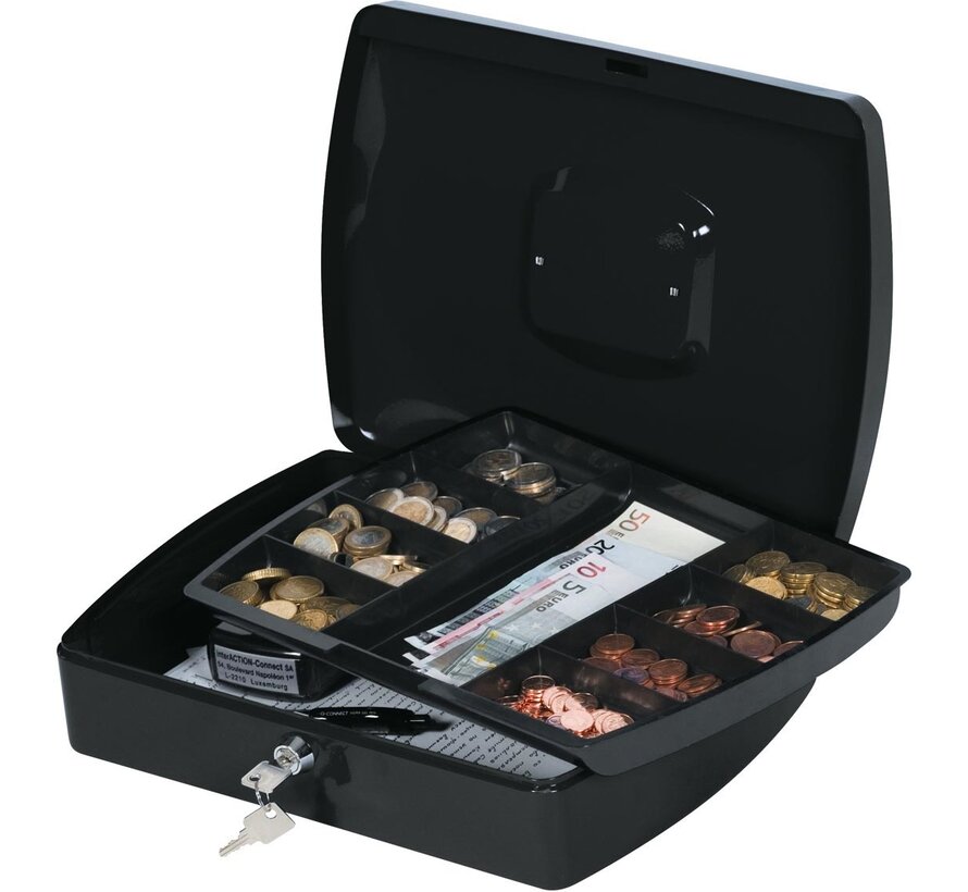 Q-CONNECT - Geldkassette - 325 x 235 x 85 mm - schwarz