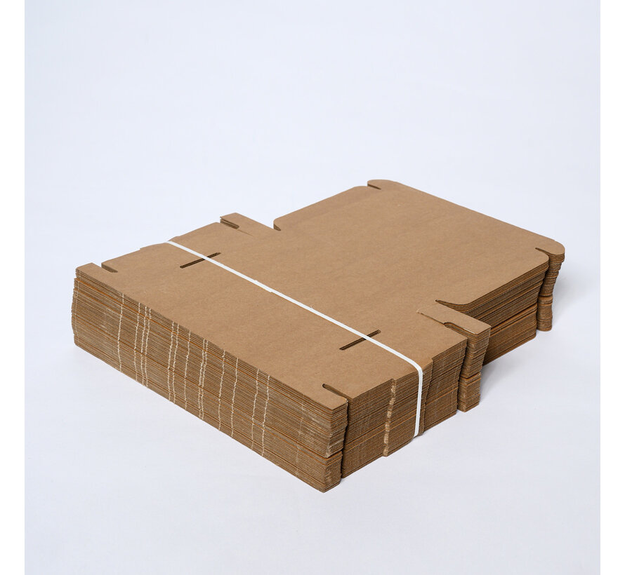 Briefkastenbox Wellpappe E-Welle 310 x 215 x 30 mm A4 Braun - Bündel mit 50 Versandkartons