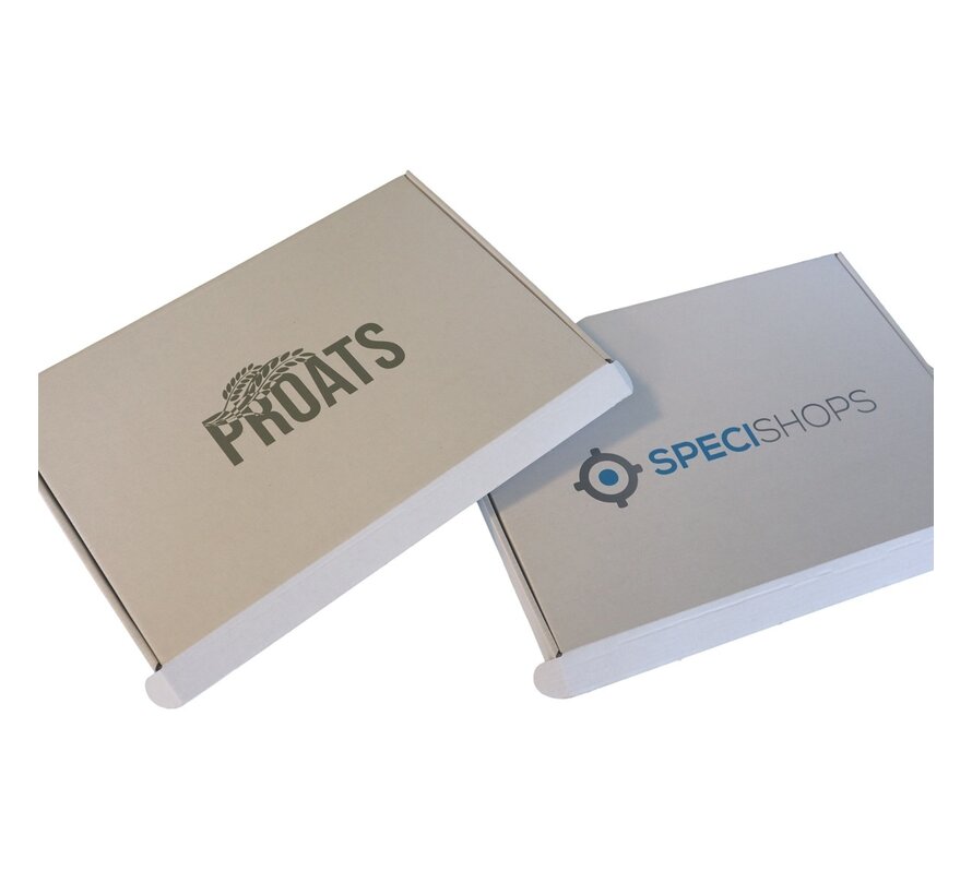 Briefkastenbox Wellpappe E-Welle 220 x 155 x 30 mm A5 Weiß - Bündel mit 50 Postkartons